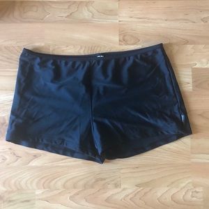 Black swim shorts